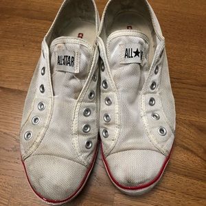 White Converse low top sneakers